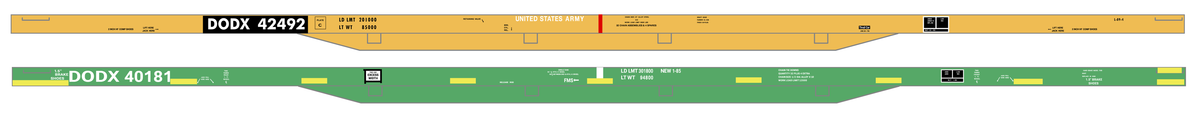 Department Of Defense Army DODX Flat Car 