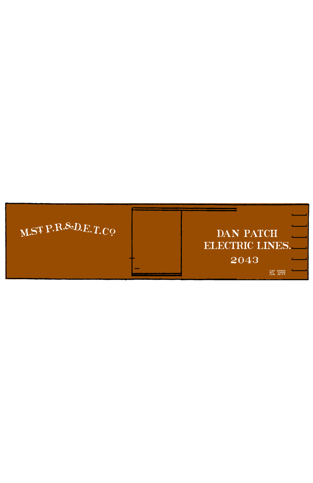 Dan Patch Electric Lines 36 Ft Wood Boxcar White MNS Minnesota