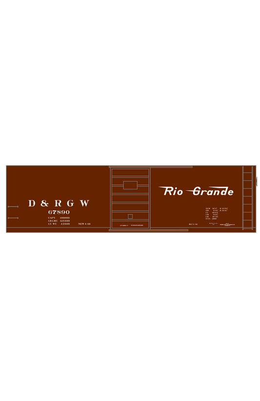 Rio Grande 40 Ft Steel Boxcar White