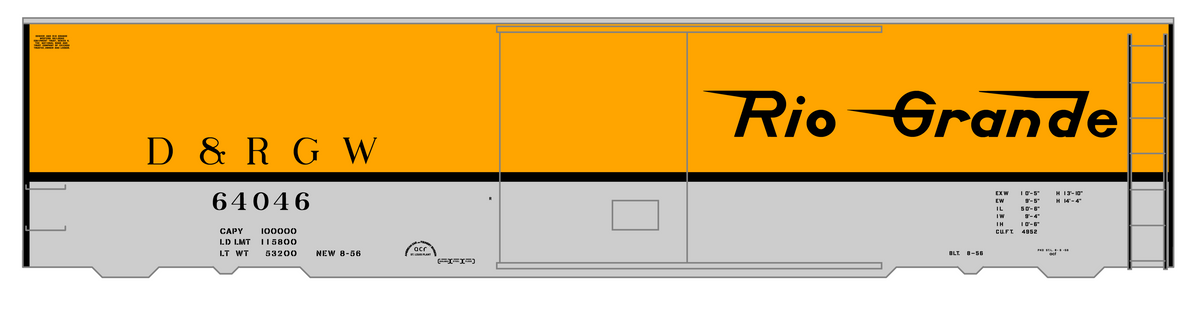 Rio Grande 50 Ft Steel Boxcar Black