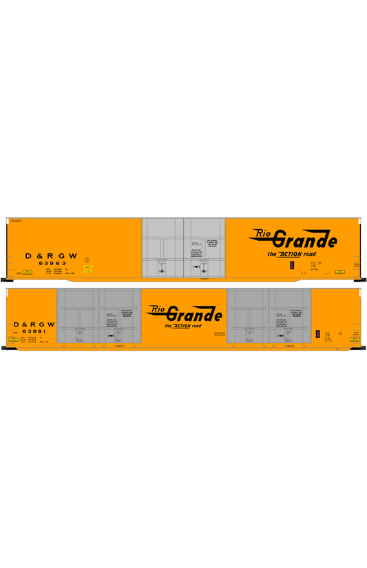 Rio Grande 86 Ft Auto Parts Boxcar Black
