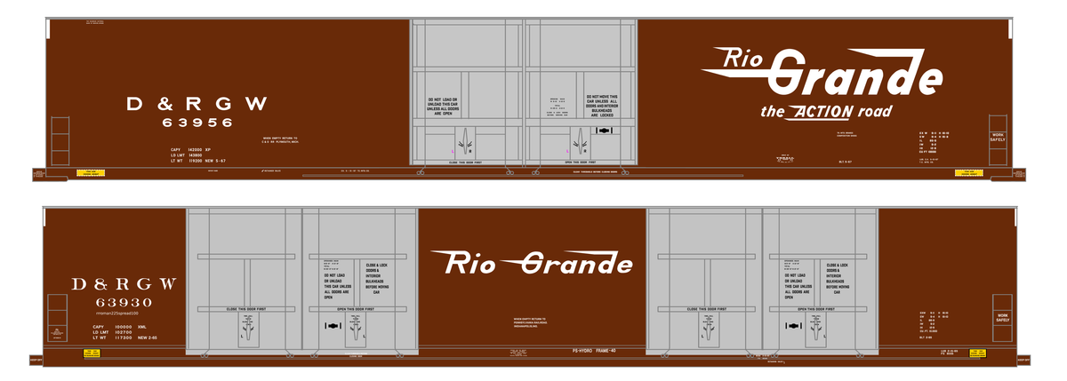 Rio Grande 86 Ft Auto Parts Boxcar White
