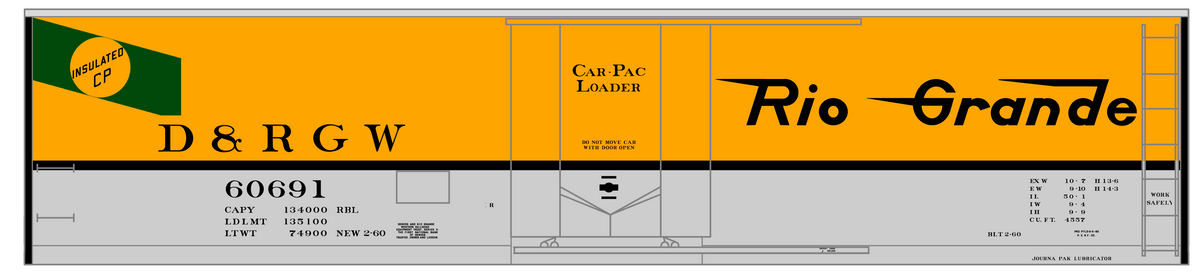 Rio Grande 50 Ft Plug Door Boxcar Black