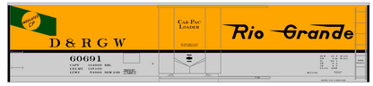 Rio Grande 50 Ft Plug Door Boxcar Black
