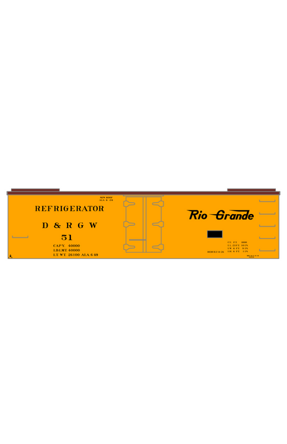Rio Grande Wood Ice Reefer Black Narrow Gauge
