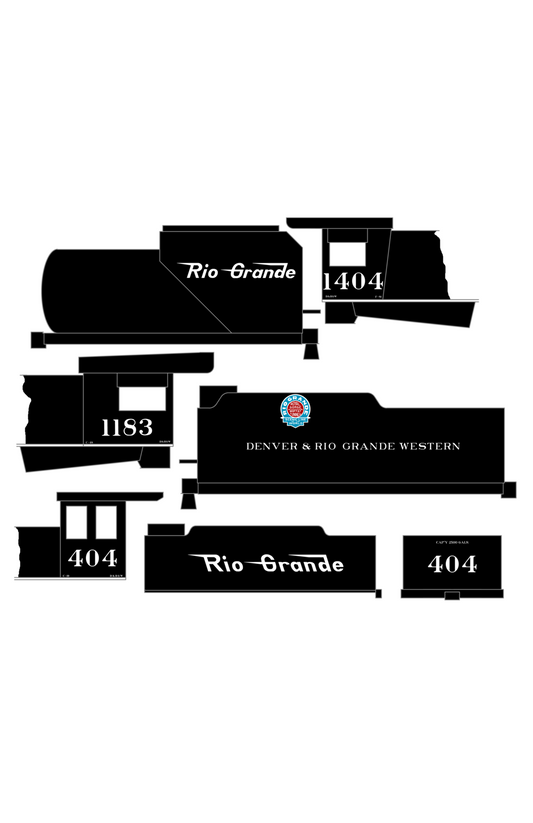 Rio Grande Steam Locomotive White Standard Or Narrow Gauge