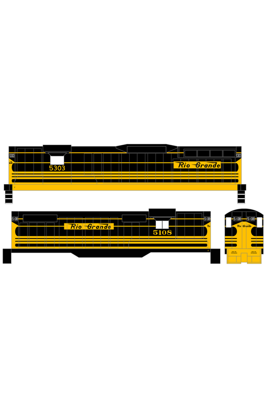 Rio Grande EMD Hood Diesel Yellow Stripe
