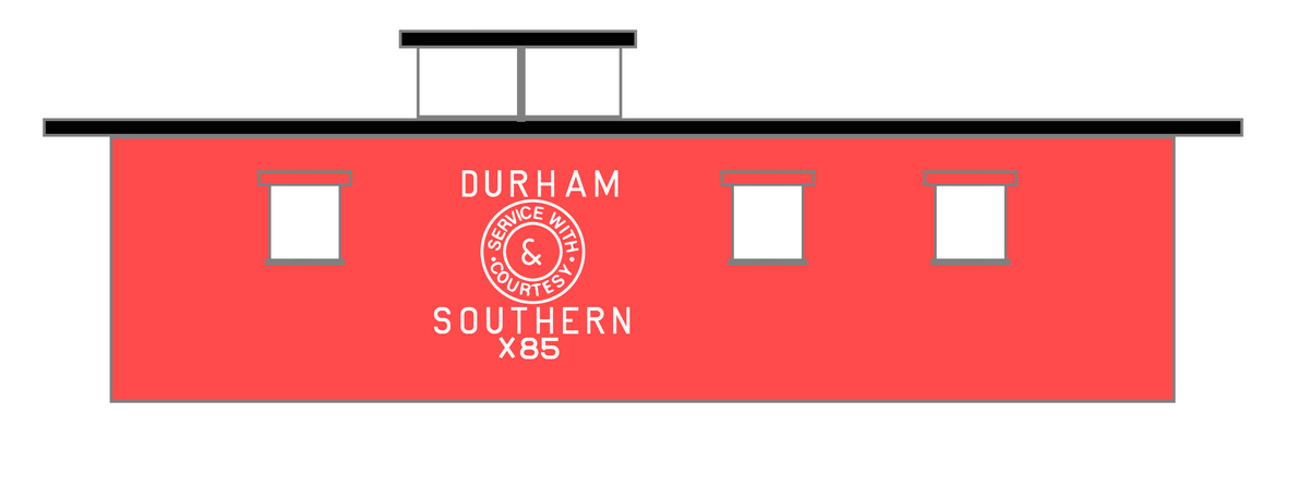 Durham and Southern Caboose White