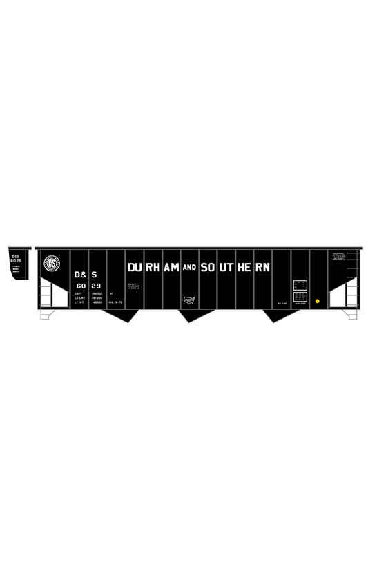 Durham and Southern Triple Bay Hopper Car White