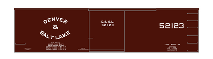 Denver and Salt Lake 36 Ft Boxcar White