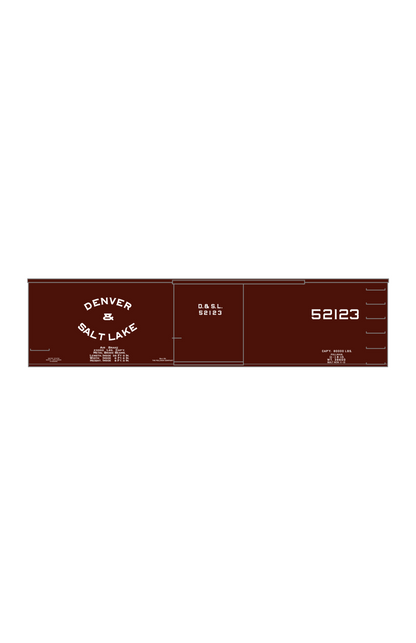 Denver and Salt Lake 36 Ft Boxcar White