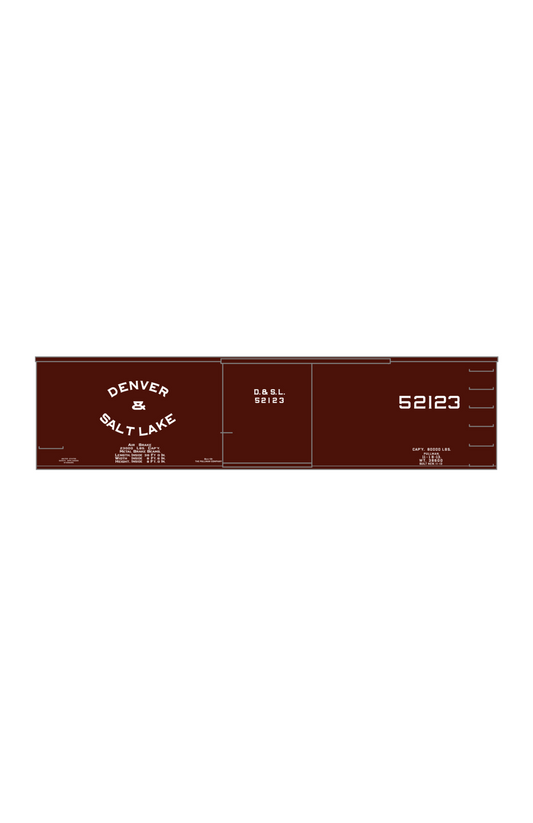 Denver and Salt Lake 36 Ft Boxcar White