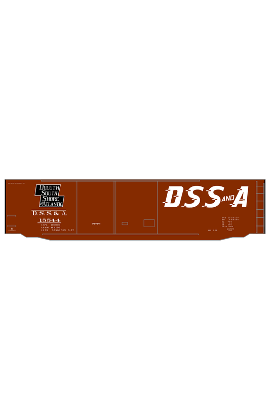 Duluth South Shore and Atlantic DSSA 50 Ft Double Door Boxcar White
