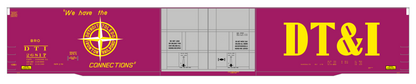 Detroit, Toledo and Ironton 86 Ft Auto Parts Boxcar Yellow