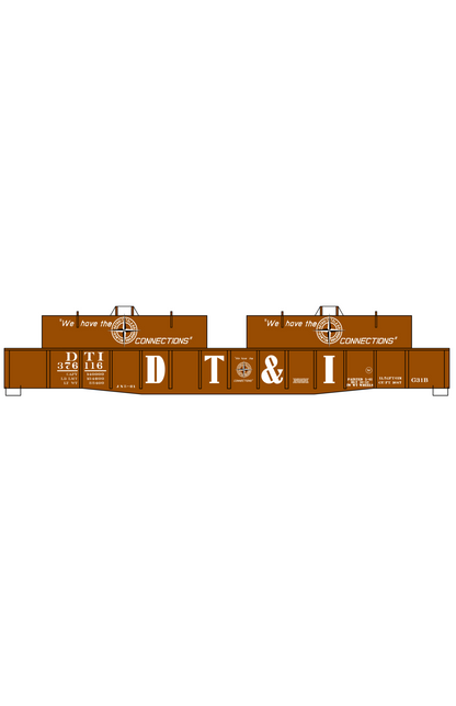 Detroit, Toledo and Ironton Coil Steel Gondola White DT&I