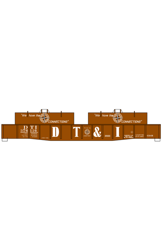 Detroit, Toledo and Ironton Coil Steel Gondola White DT&I