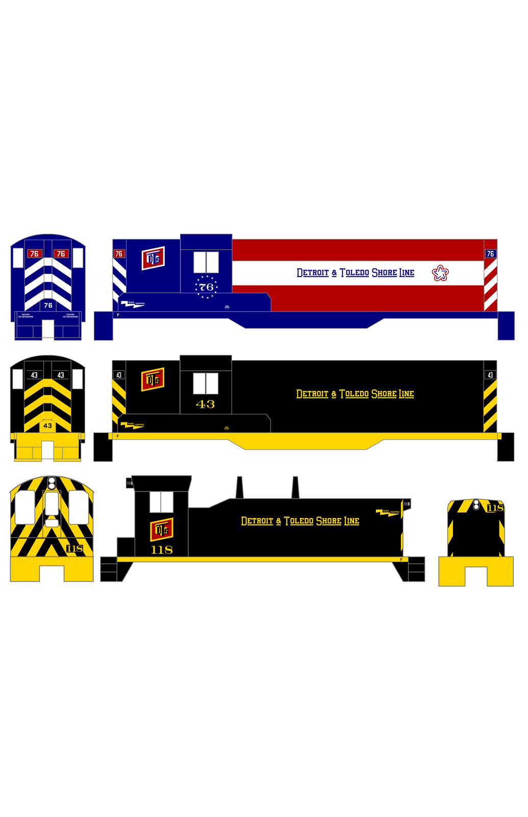Detroit & Toledo Shore Line Diesel Locomotive Yellow