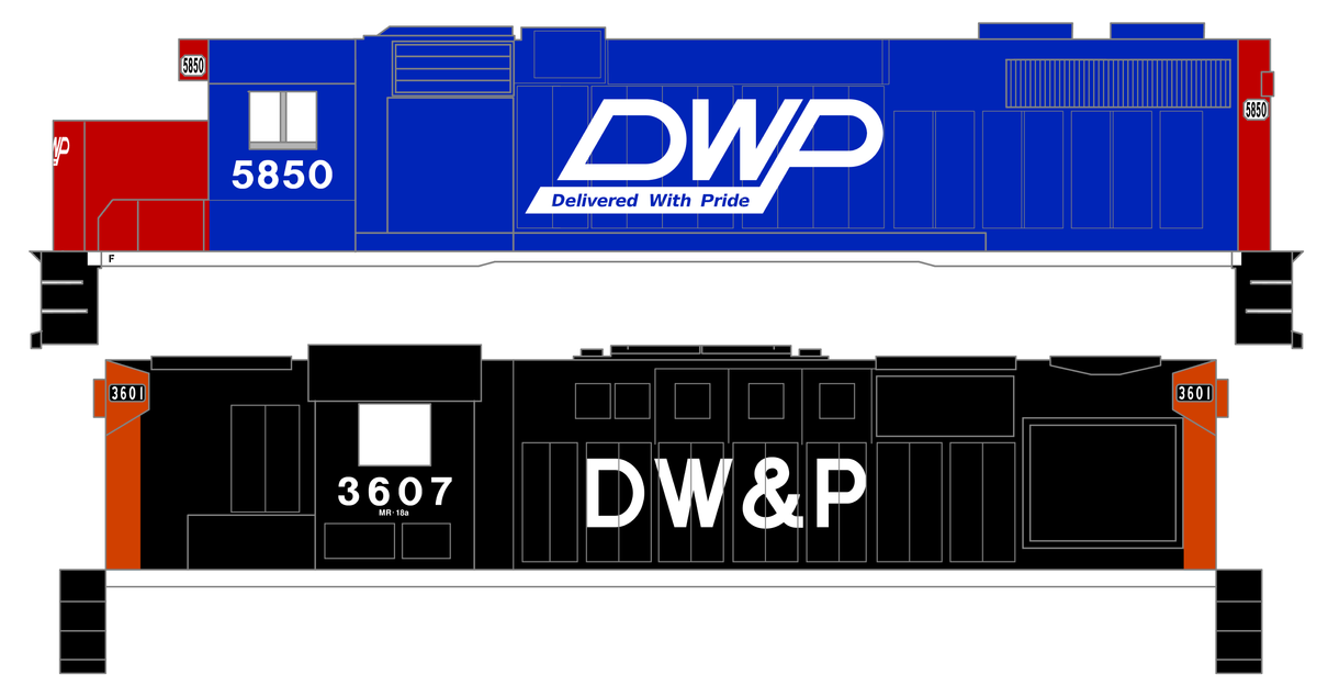 Duluth Winnipeg and Pacific Diesel Locomotive White