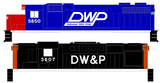 Duluth Winnipeg and Pacific Diesel Locomotive White  - Decal