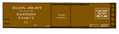 Elgin Joliet and Eastern EJ&E 40 Ft Wood Boxcar White