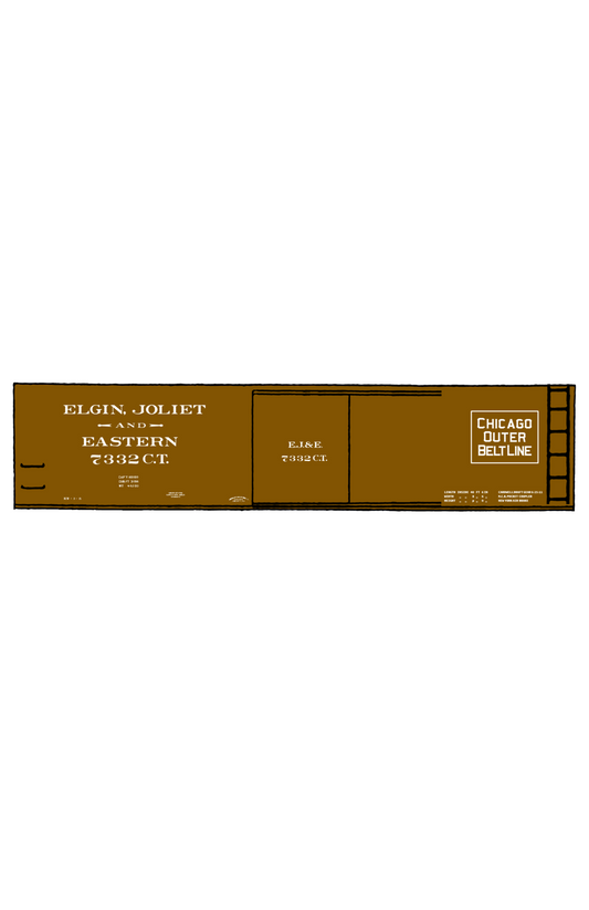 Elgin Joliet and Eastern EJ&E 40 Ft Wood Boxcar White