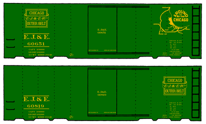 Elgin Joliet and Eastern 40 Ft Steel Boxcar Orange
