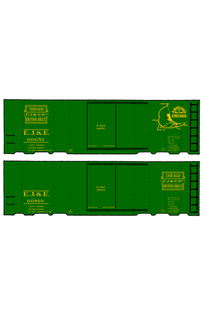 Elgin Joliet and Eastern 40 Ft Steel Boxcar Orange