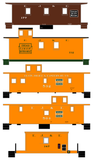 Elgin Joliet and Eastern Caboose White and Green  - Decal
