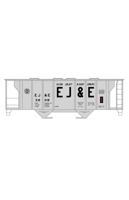 Elgin Joliet and Eastern Covered Hopper Black 1960s Repaint Scheme