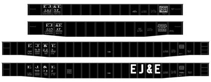 Elgin Joliet and Eastern Gondola White EJ&E Roman Font