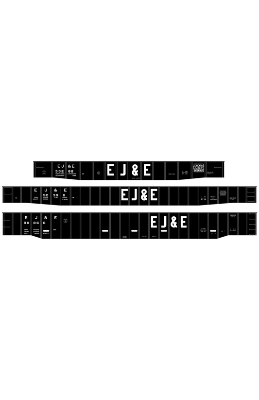 Elgin Joliet and Eastern Gondola White EJ&E Gothic Font