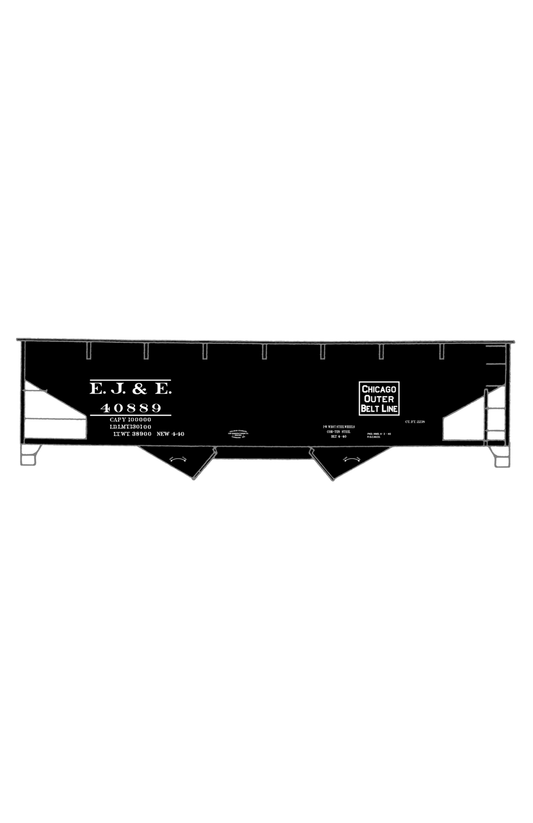 Elgin Joliet and Eastern Twin Hopper White