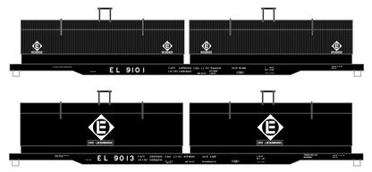 Erie Lackawanna Coil Steel Car White