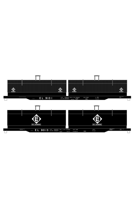 Erie Lackawanna Coil Steel Car White