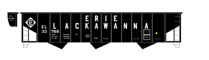 Erie Lackawanna 70 Ton Hopper Car White