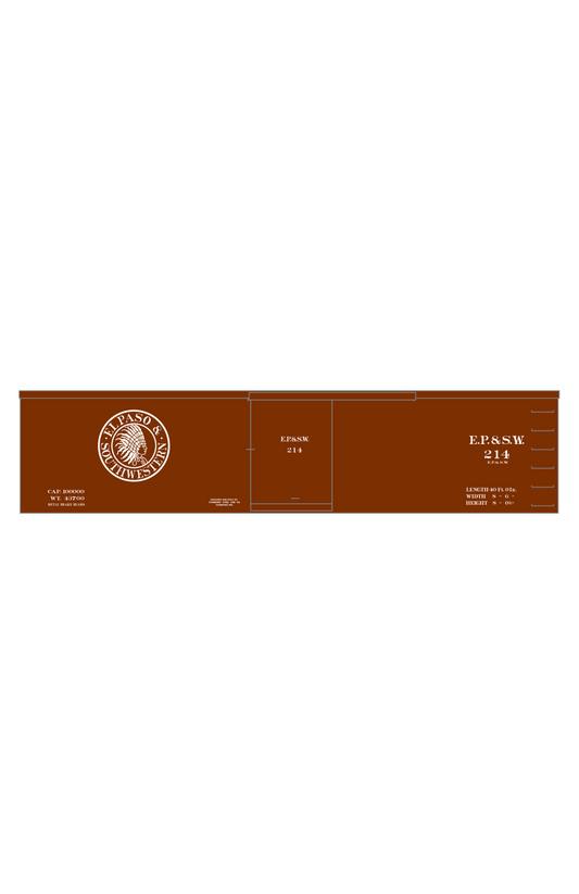El Paso & Southwestern 40 Ft Wood Boxcar White EP&SW