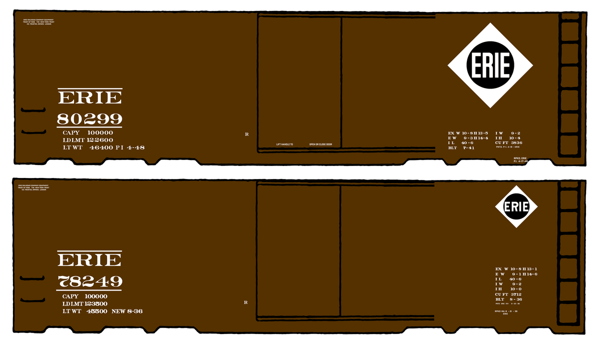 Erie 40 Ft Steel Boxcar White