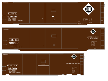 Erie Automobile Boxcar White and Black