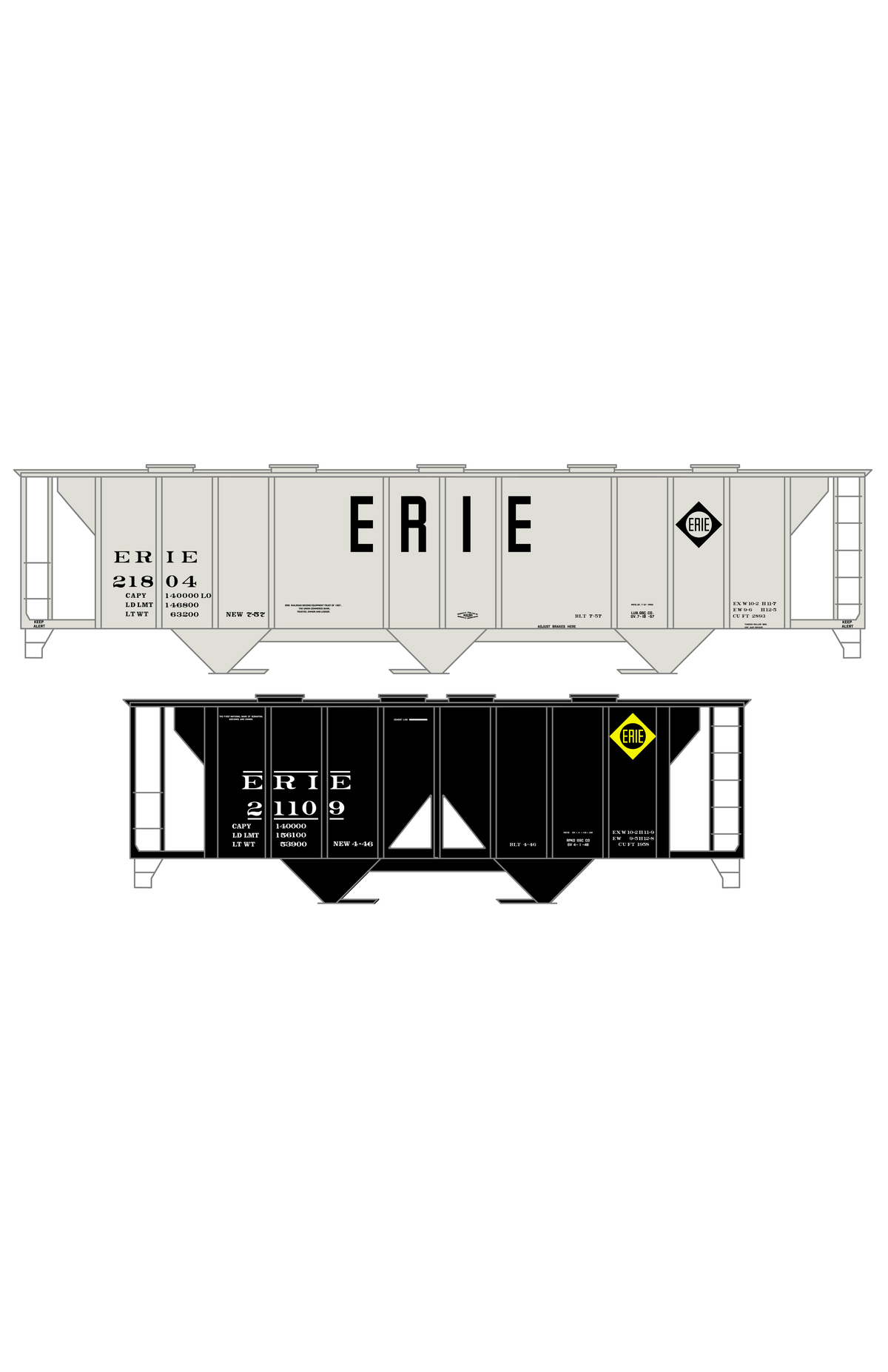Erie Covered Hopper White