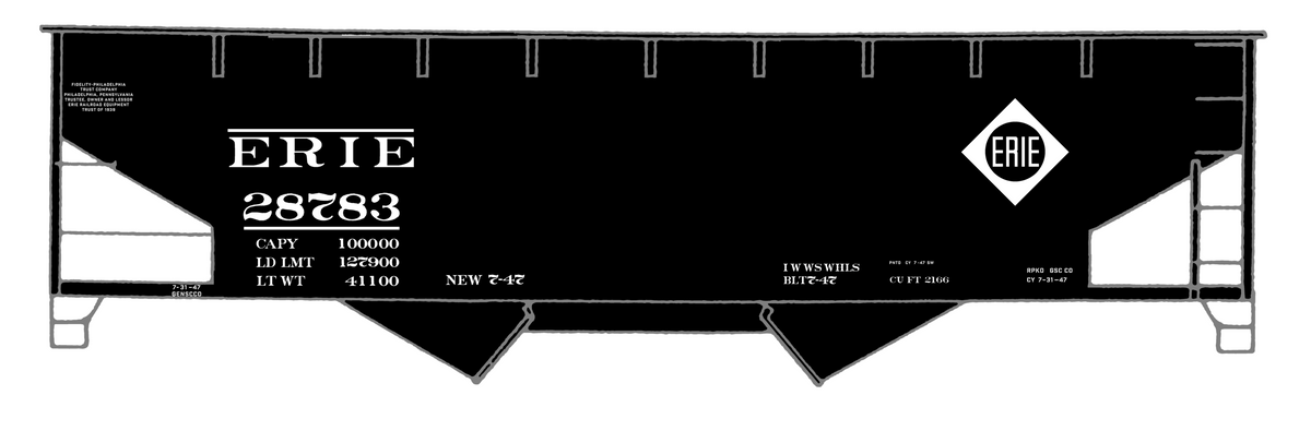 Erie Offset Twin Hopper White