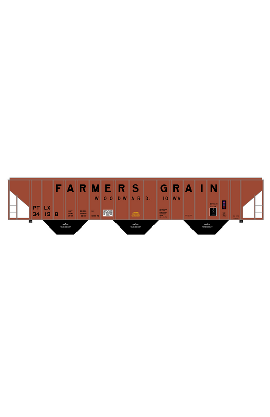 Farmers Grain PS-2CD Covered Hopper Black Woodward, Iowa