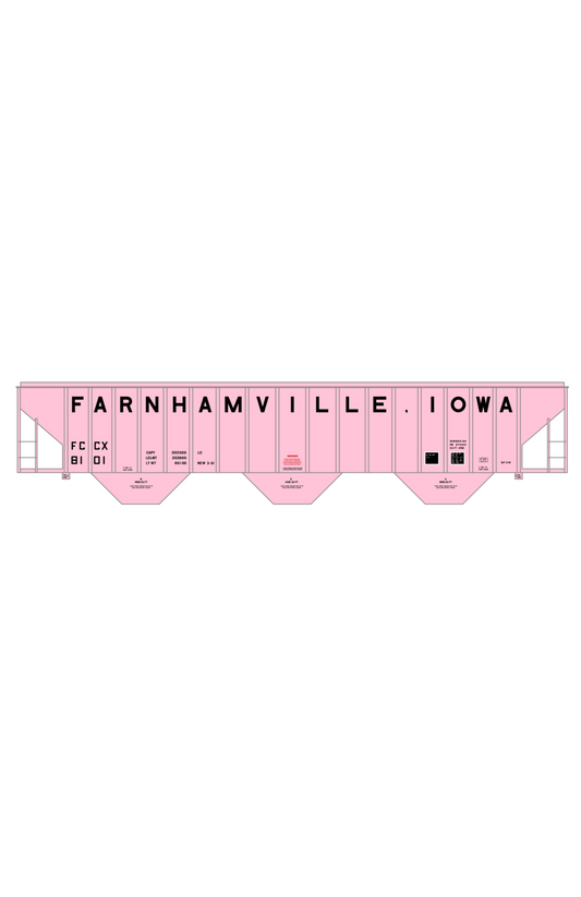Farnhamville, Iowa PS2-CD Covered Hopper Black For Pink Car