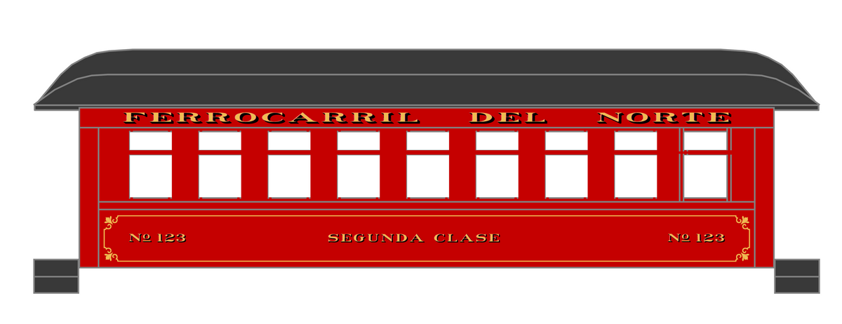 Standard / Narrow Gauge Latin American Passenger Cars  Bronze Gold With Black Shadow Mexico, Cuba, Etc