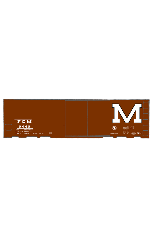 Ferrocarril Mexicano (FCM) 40 Ft Boxcar White