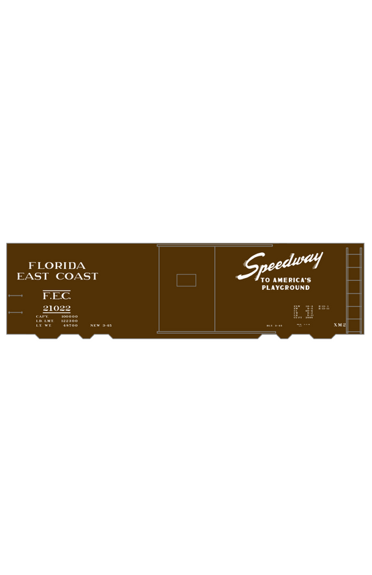 Florida East Coast 40 Ft Boxcar White