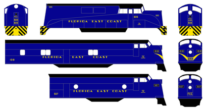 Florida East Coast BL2, Cab Diesel Yellow First Blue Scheme