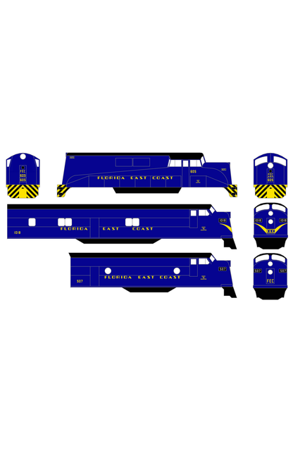 Florida East Coast BL2, Cab Diesel Yellow First Blue Scheme