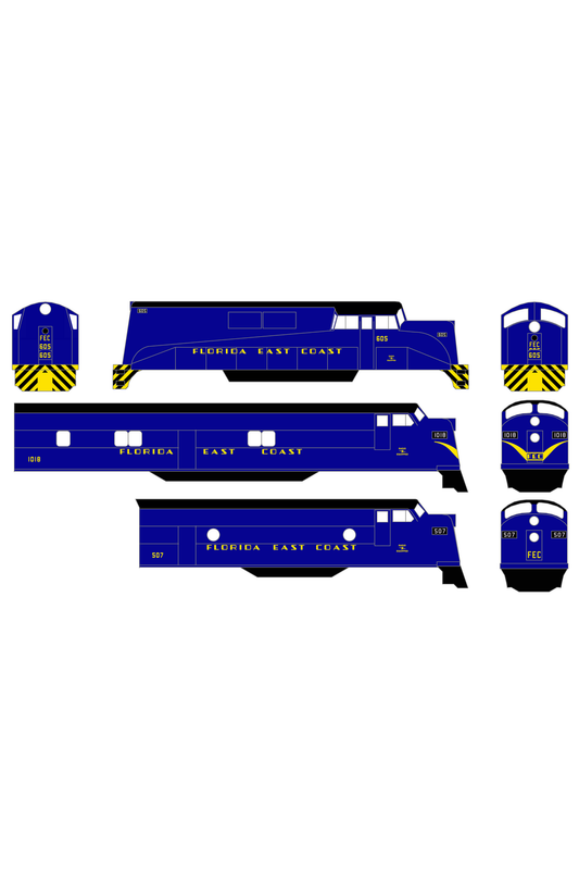 Florida East Coast BL2, Cab Diesel Yellow First Blue Scheme