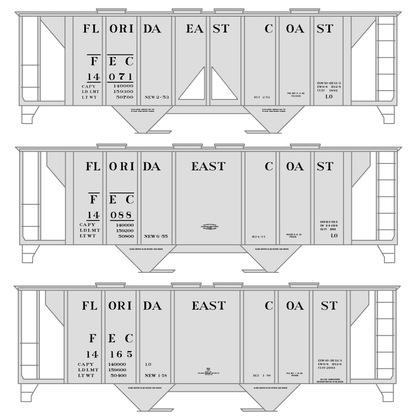 Florida East Coast 70 Ton Covered Hopper Black
