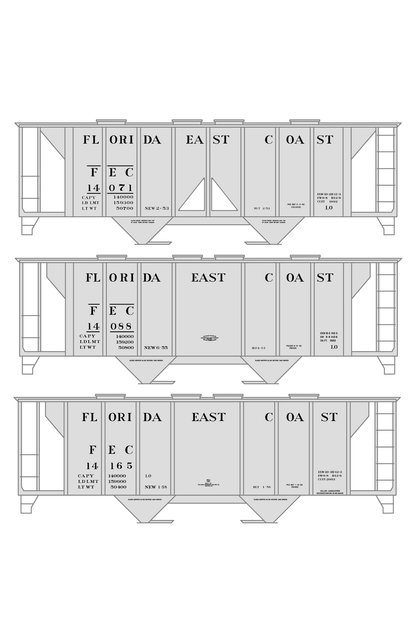 Florida East Coast 70 Ton Covered Hopper Black